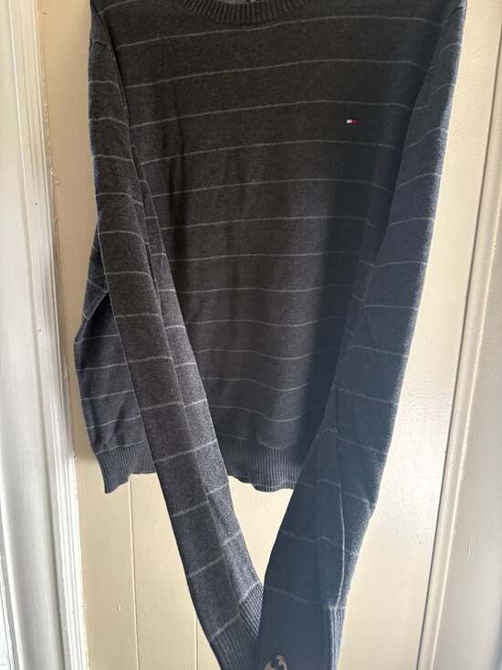 Tommy Hilfiger Other - Tommy Hilfiger Men's Gray Striped Crew Neck Sweater
